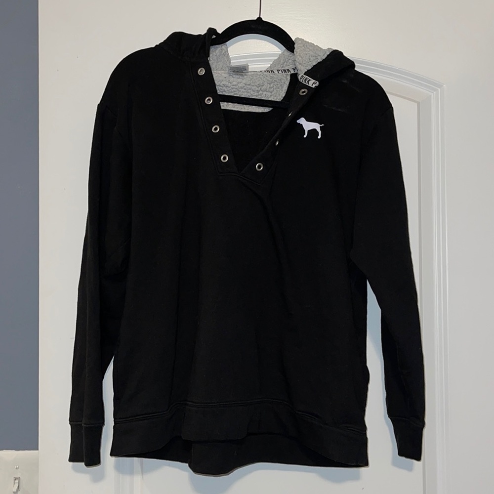 Victoria Secrets Pink Large hoodie with fleece hood